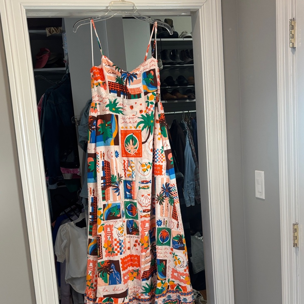 Sugarlips Multi-Color Tropical Print Maxi Dress